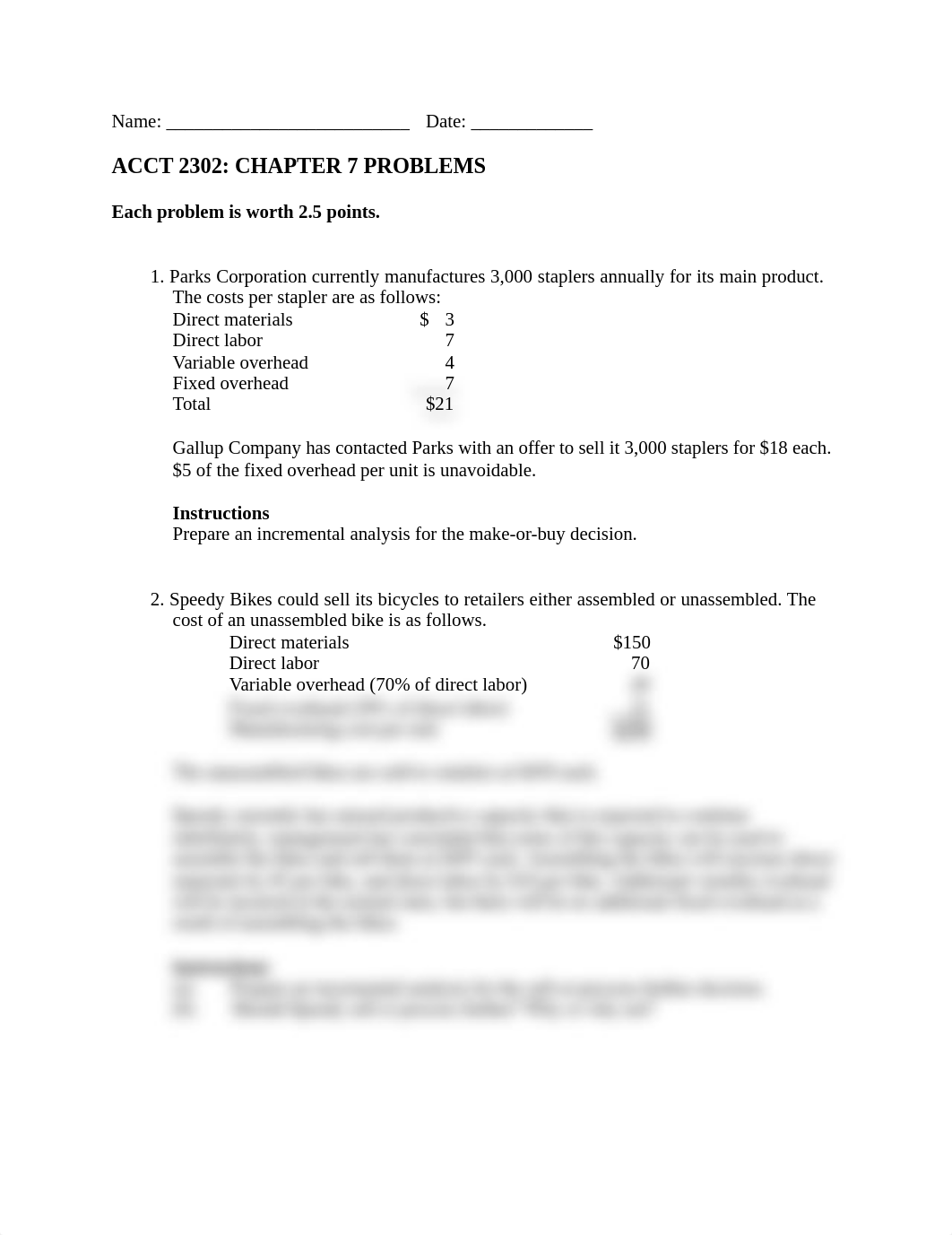 ACCT 2302 CH 7 PROBLEMS WITHOUT ANSWERS.pdf_dw5zamxlscr_page1