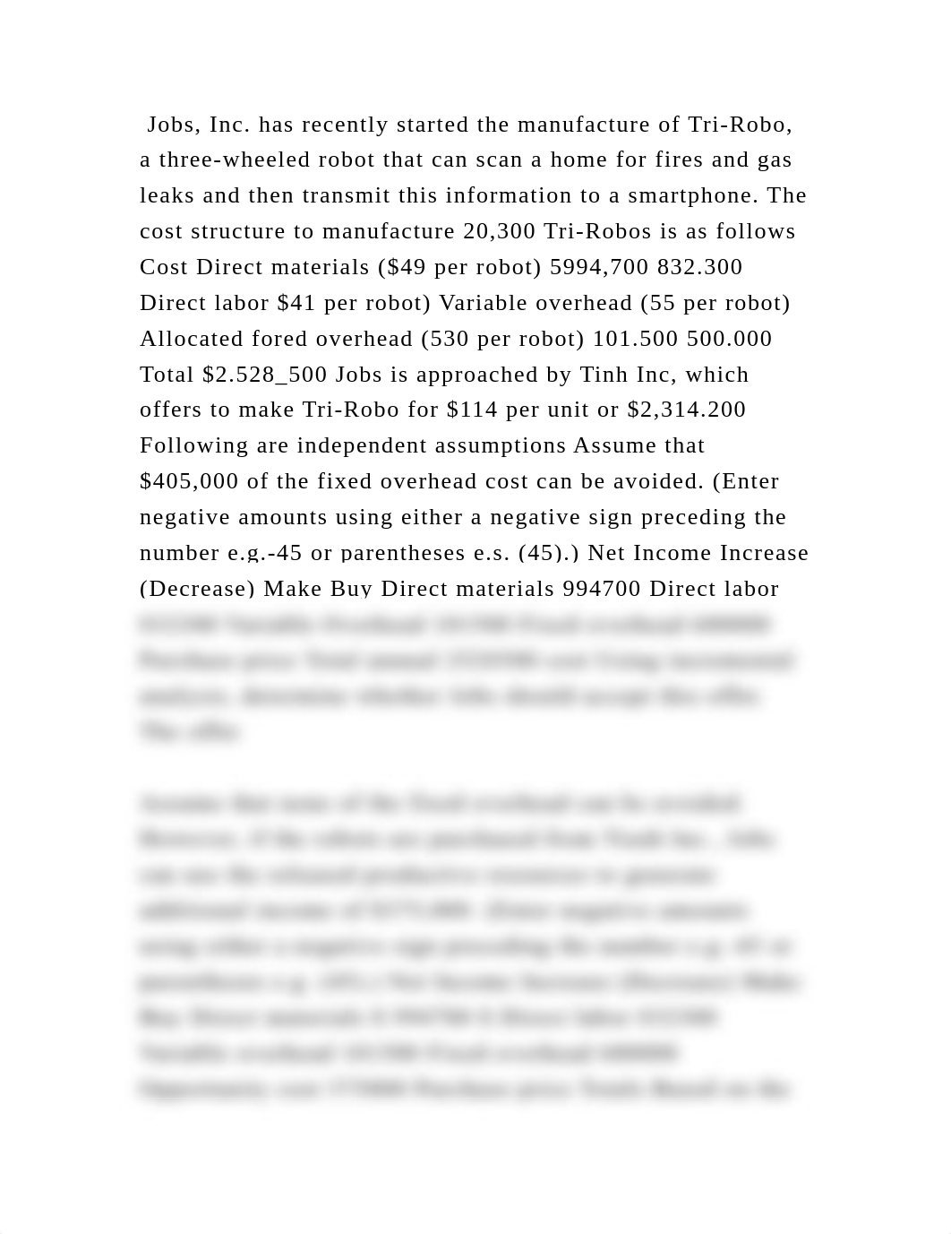 Jobs, Inc. has recently started the manufacture of Tri-Robo, a three-.docx_dw6398mqdcs_page2