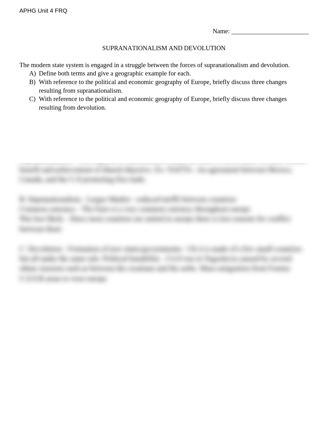 Copy of Unit 4 FRQ- Supranationalism and Devolution_dw65tpq657m_page1