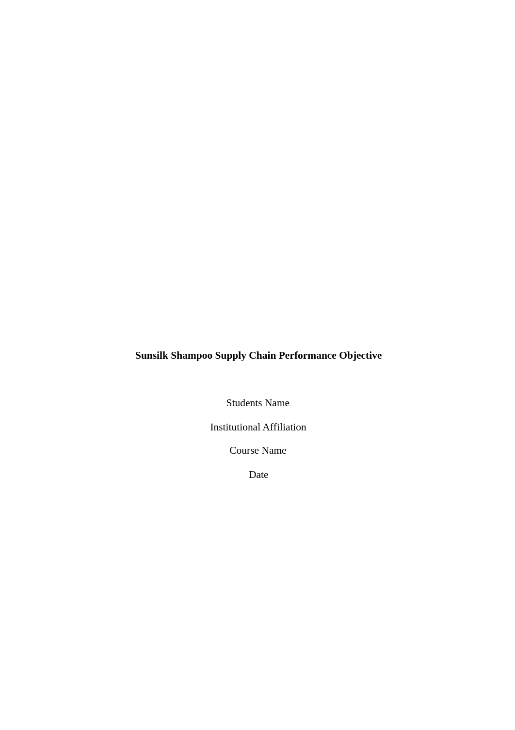 Sunsilk Shampoo Supply Chain Performance Objective.docx_dw66n6ia5e8_page1