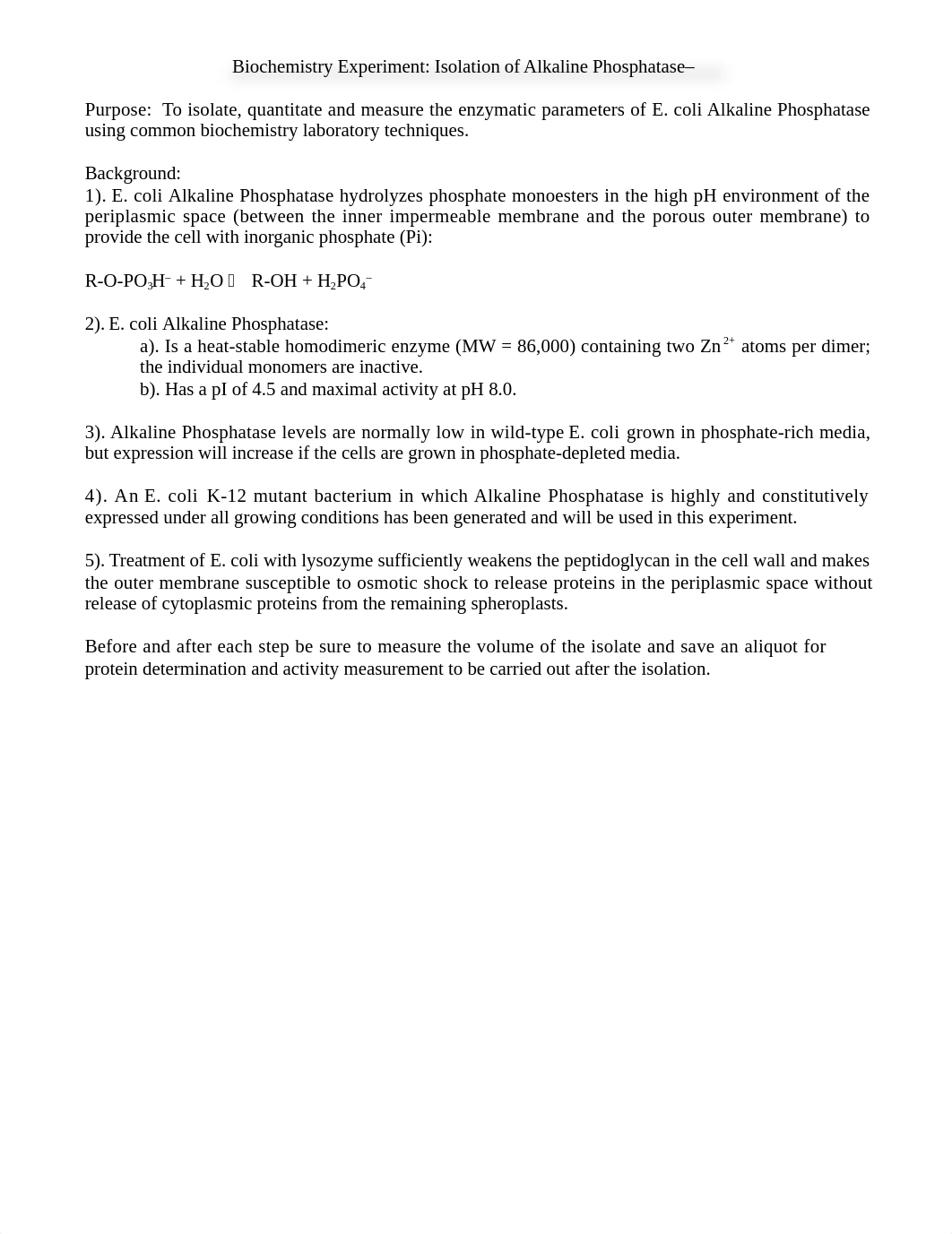 Week 3_4_5_Biochemistry Experiment- Isolation of Alkaline Phosphatase (2).doc_dw69av7wki4_page1