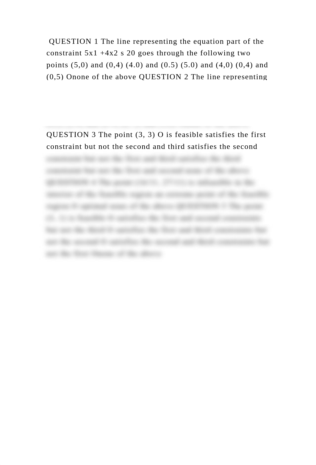 QUESTION 1 The line representing the equation part of the constraint .docx_dw6jj0isb1r_page2