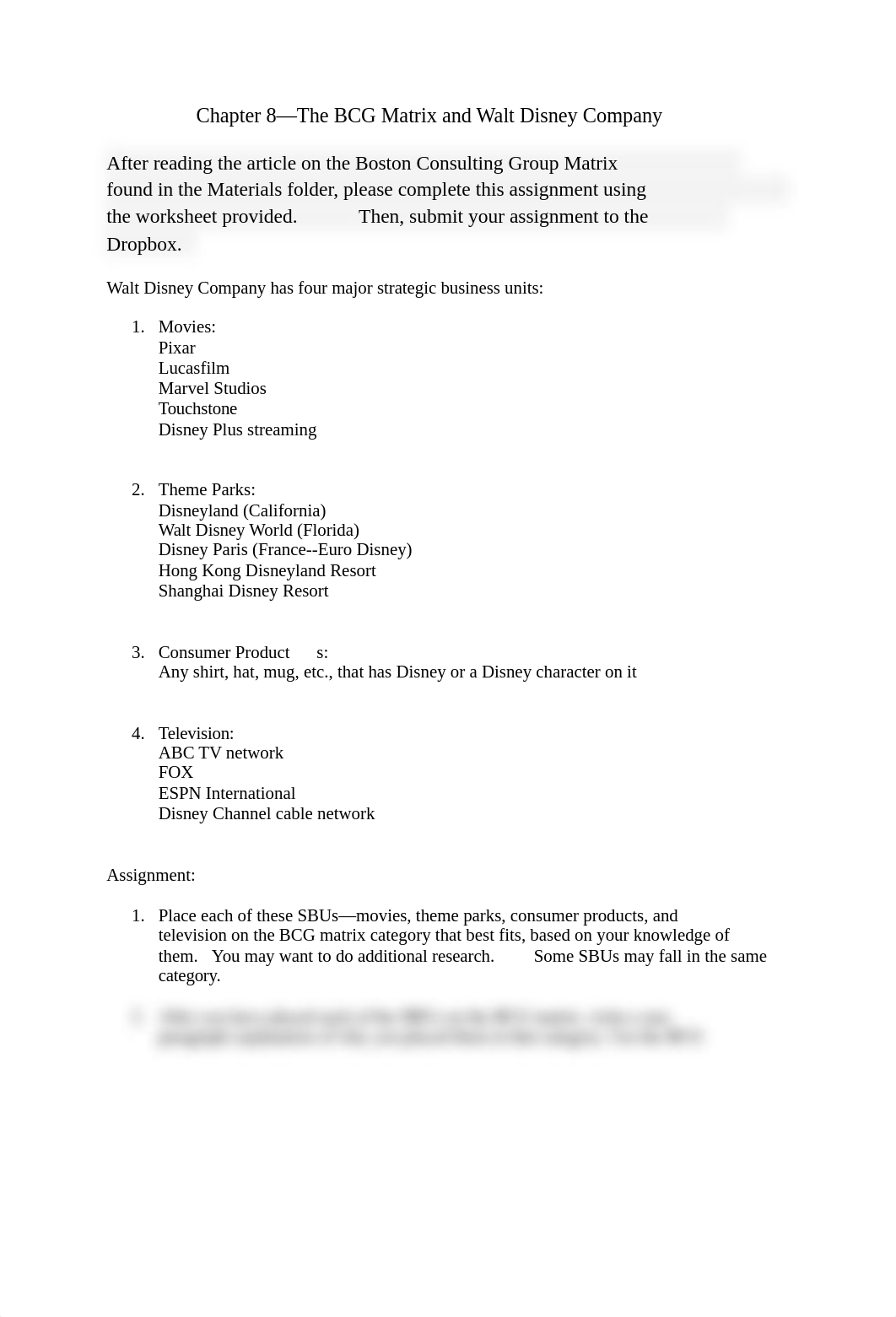 Assignment 1--Walt Disney Company Steps Into BCG Matrix.docx_dw6nna096r2_page1