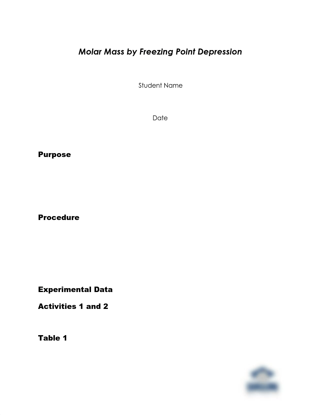 Lab report Molar Mass by Freezing Point Depression 2022.docx_dw6pyhxh9yy_page1