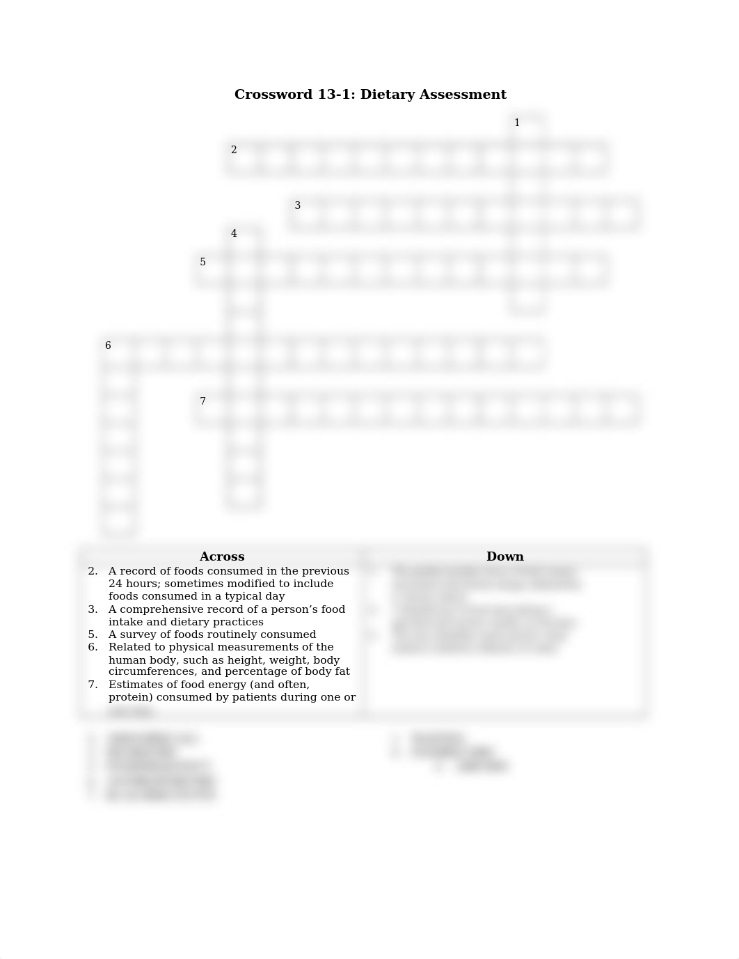 Chapter 13 & 14 Activity Dietary Assessment Crossword.docx_dw6s62vck1m_page1