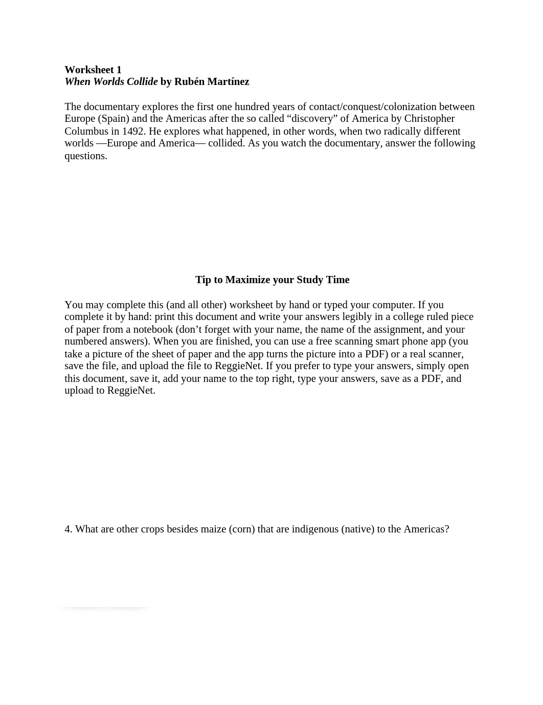 Worksheet 1 When Worls Collide. Weiss, Peyton.docx_dw78aa8sinp_page1