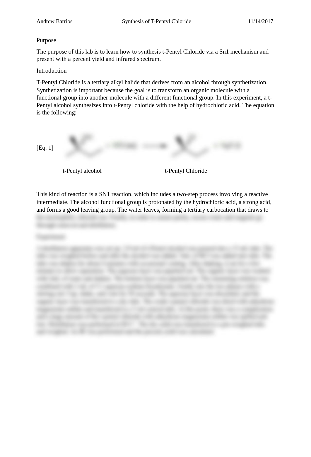 Synthesis of T-Pentyl Chloride[5363].pdf_dw79tis5h5s_page1