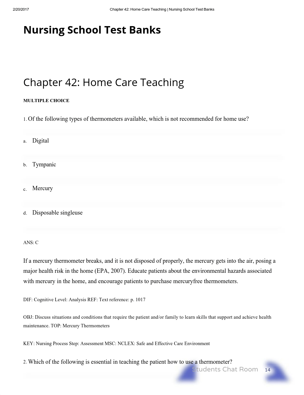 Chapter 42_ Home Care Teaching _ Nursing School Test Banks_dw7hkbpyx90_page1