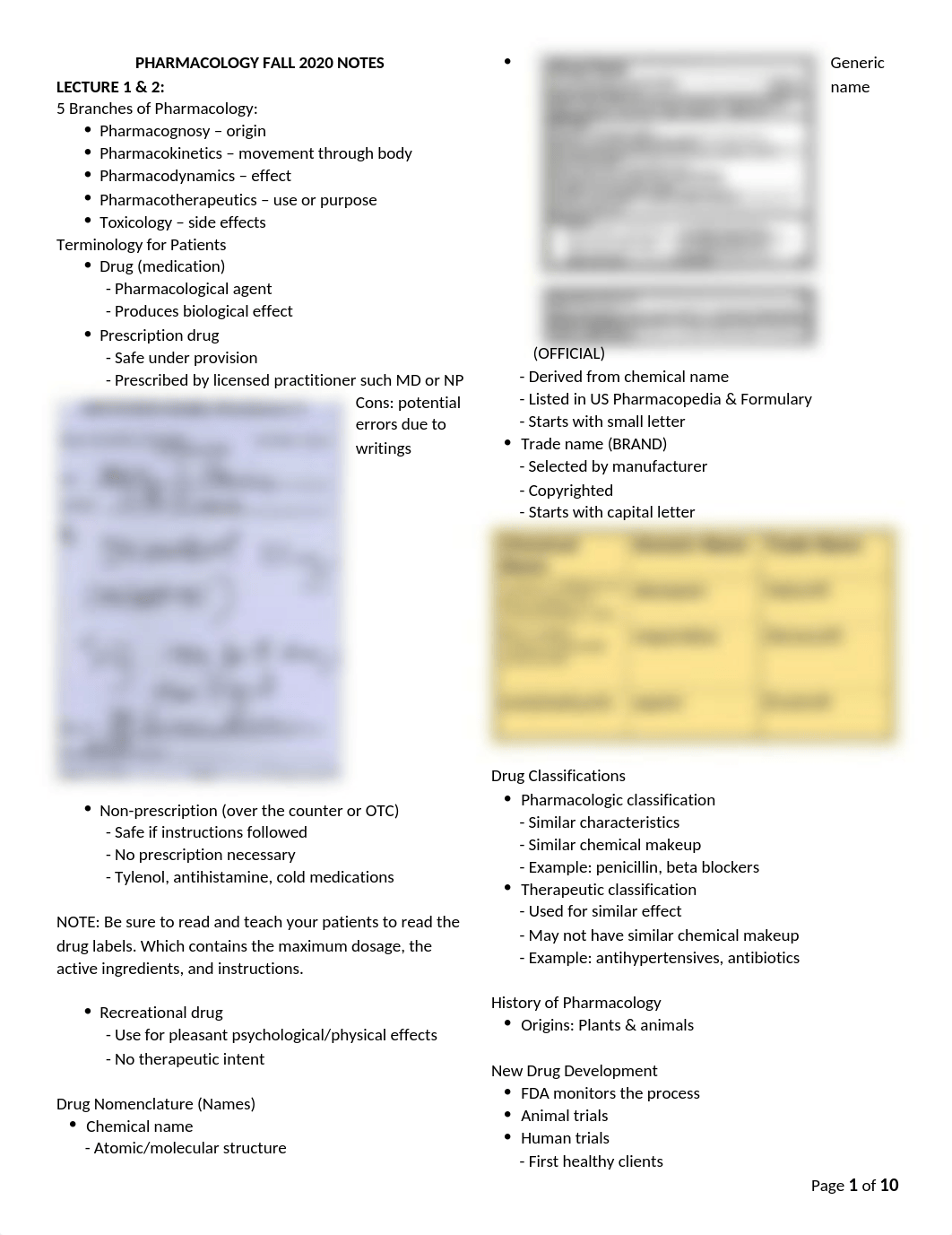 PHARMACOLOGY FALL 2020 NOTES.docx_dw7yplrmu2j_page1