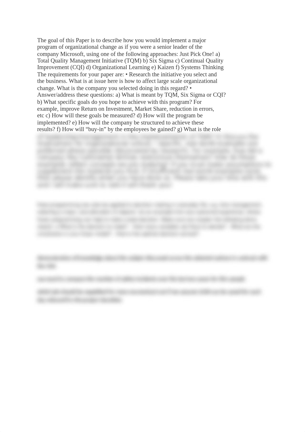 The goal of this Paper is to describe how you would implement a major program of organizational chan_dw821lexybg_page1