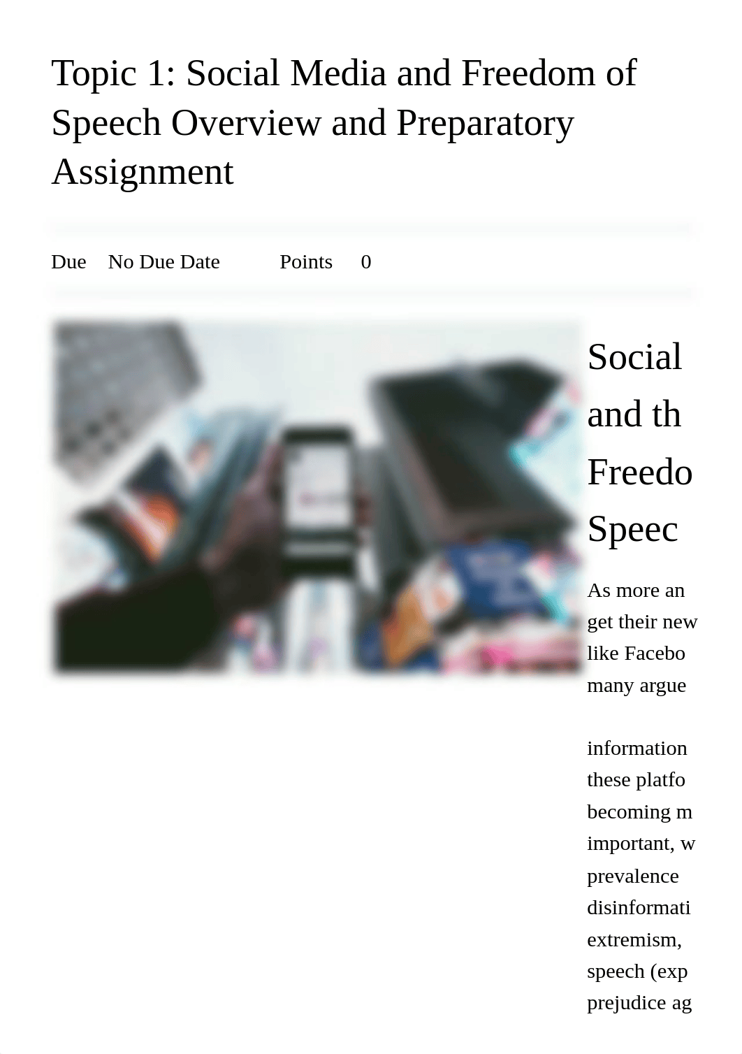 Topic 1_ Social Media and Freedom of Speech Overview and Preparatory Assignment.pdf_dw8mo5qrez9_page1