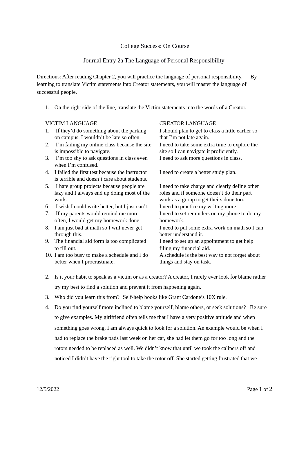 Journal Entry 2a The Language of Personal Responsibility.docx_dw8p2bcs7o4_page1