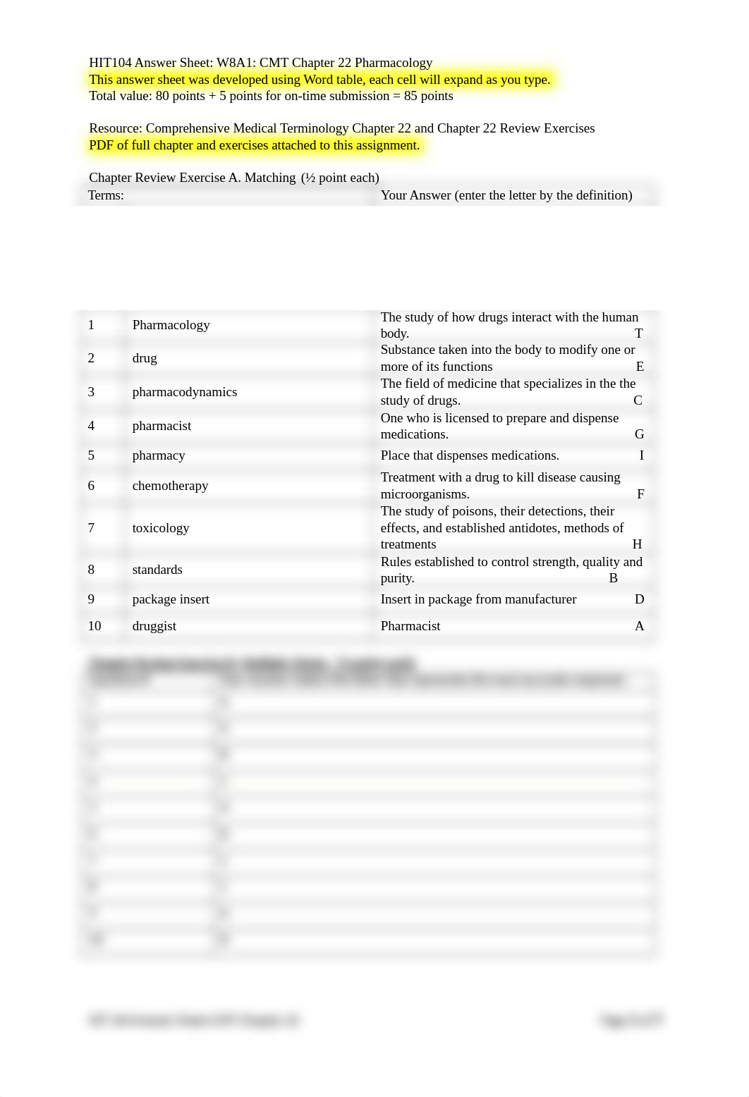 HIT104 W8A1 Pharmacology Ch Review Answer Sheet(2).docx_dw9tk14wogz_page1