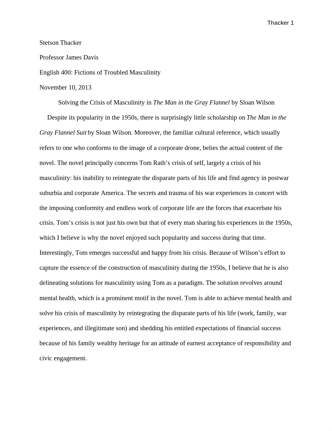 Essay on 1950s Masculinity as Depicted in The Man in The Gray Flannel Suit_dw9v4mxwqva_page1