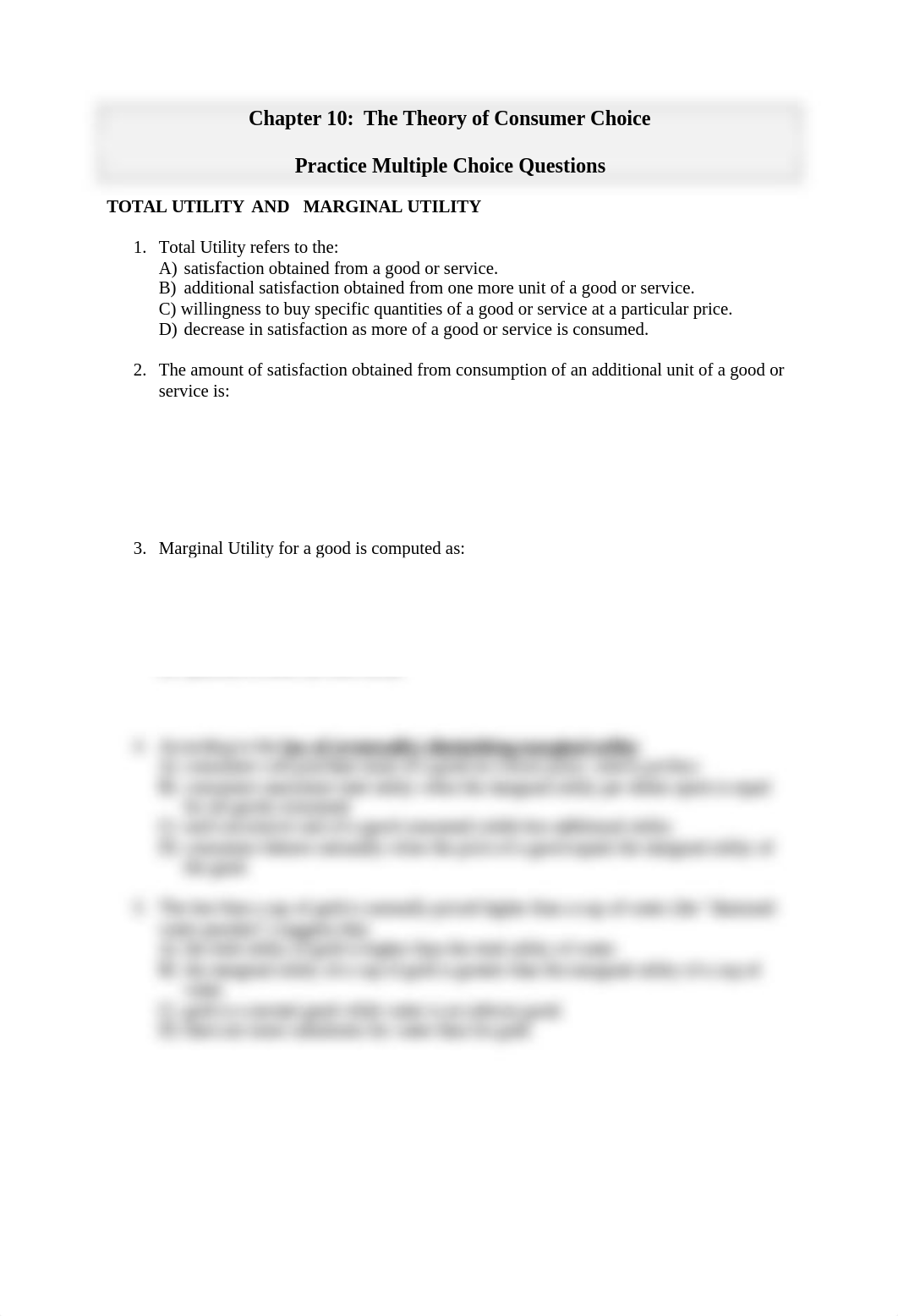 Chapter 10 -- Practice Multiple Choice Questions  (Theory of the Consumer)(2)_dw9vj1kee1f_page1