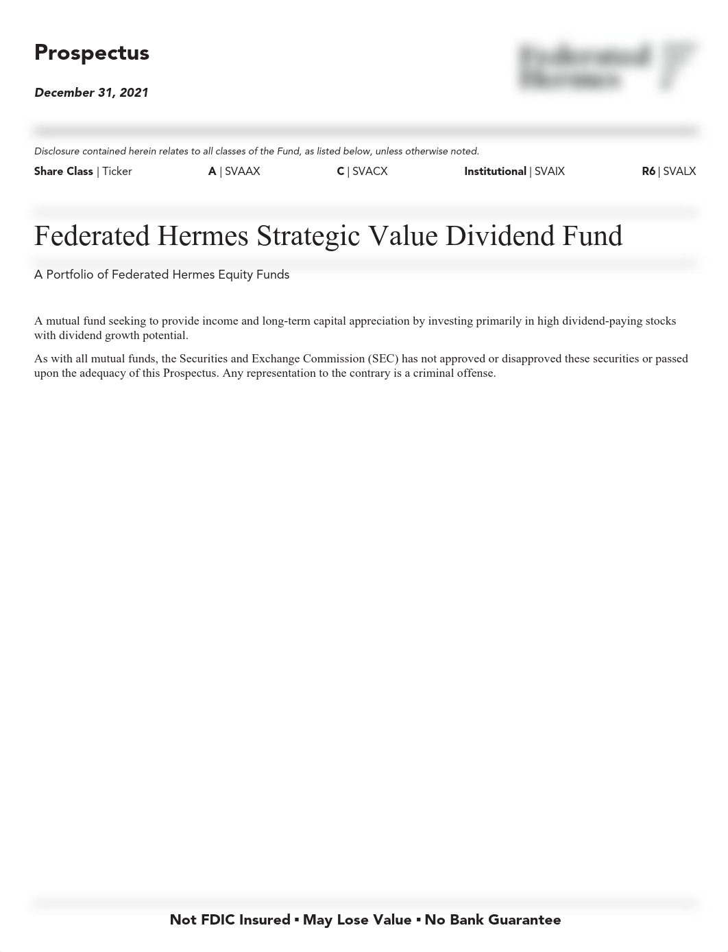 Handout - Prospectus SVAIX Federated Strategic Value Dividend Fund.pdf_dw9vtyzsjd7_page1