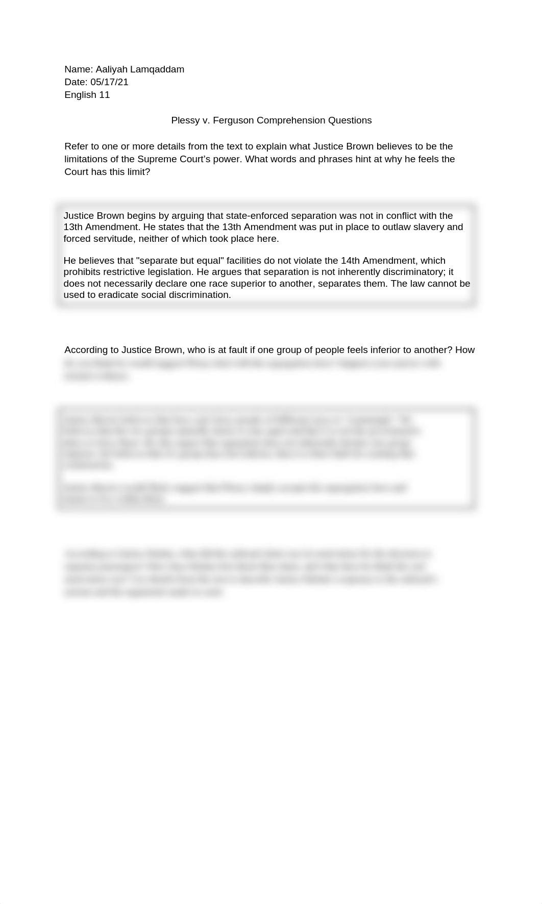 Plessy v. Ferguson Comprehension Questions.docx_dwac0tbm6hr_page1