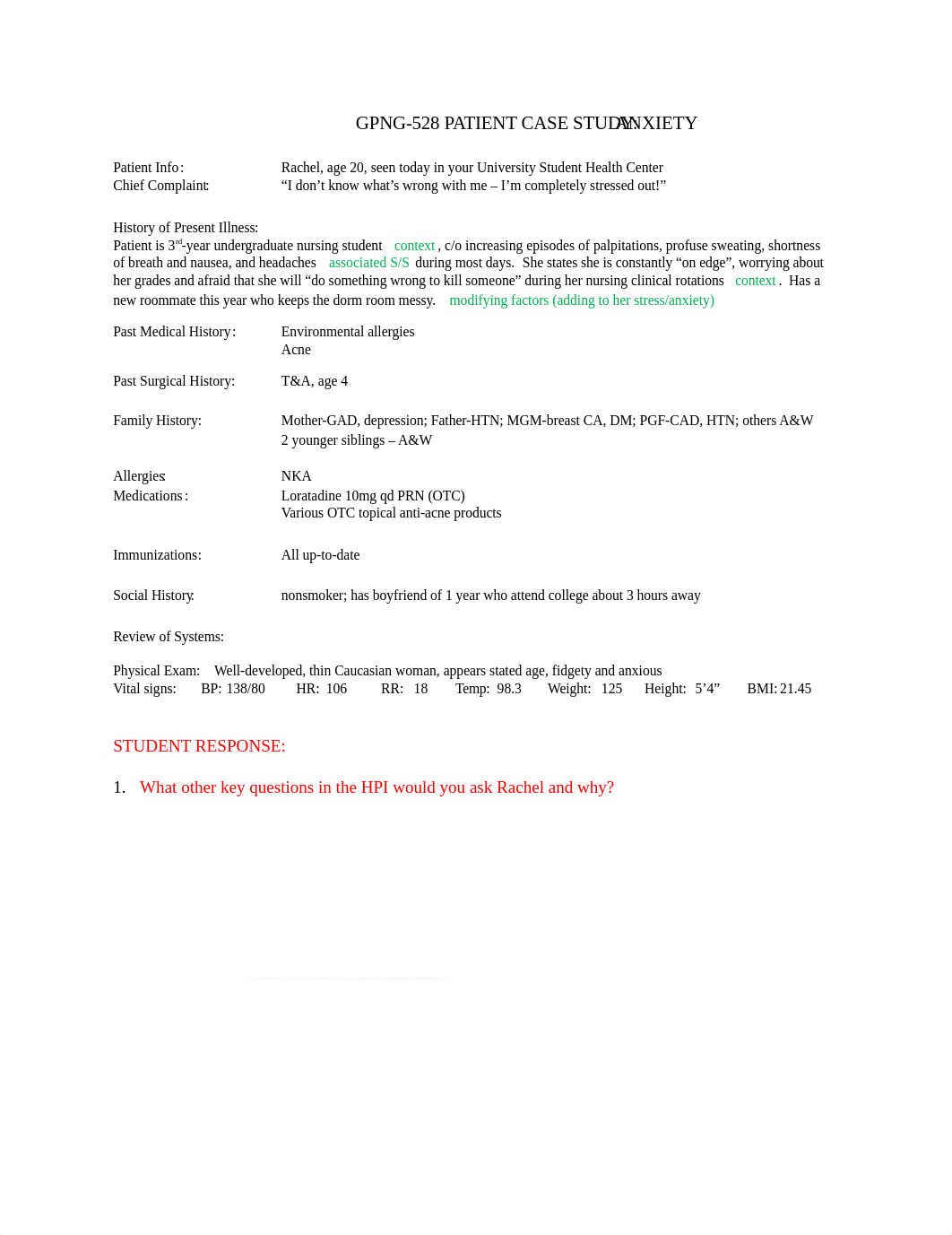 528 Patient Case Study OMalley C - ANXIETY-drw comments.docx_dwast82twxx_page1