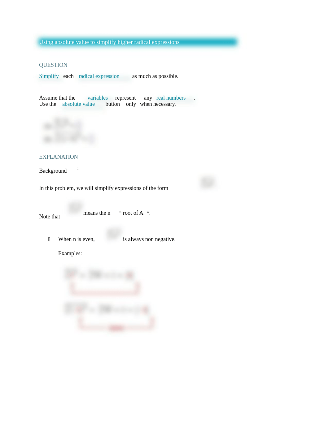 3 Using absolute value to simplify higher radical expressions.docx_dwauq9x3z7f_page1