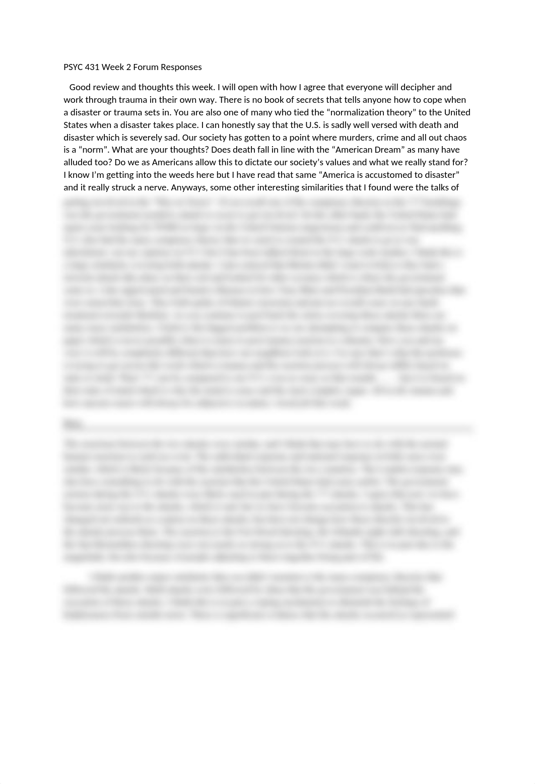 PSYC 431 Week 2 Forum Responses_dwavddstzcb_page1