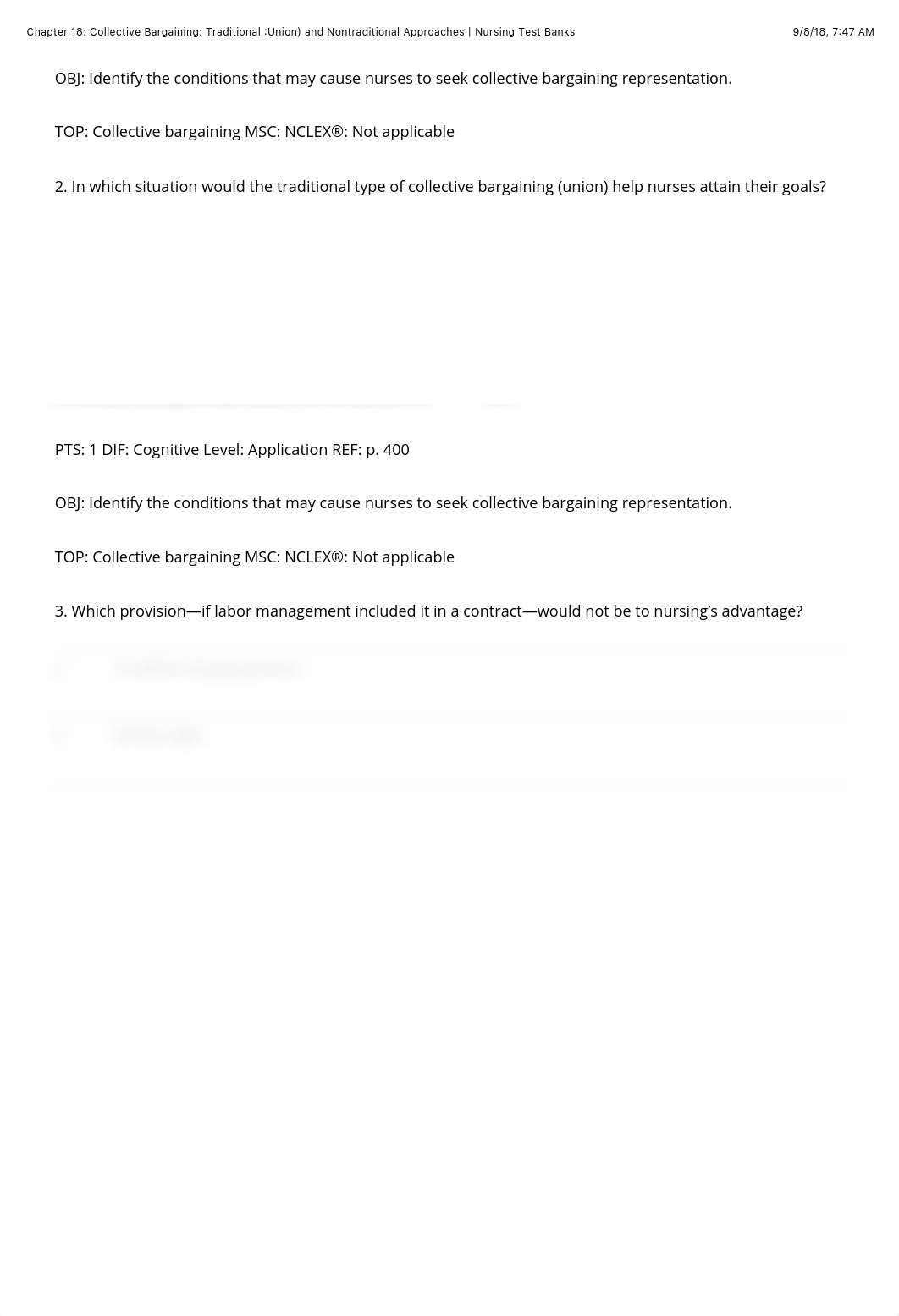 Chapter 18: Collective Bargaining: Traditional (Union) and Nontraditional Approaches | Nursing Test_dwbcef3oec4_page2