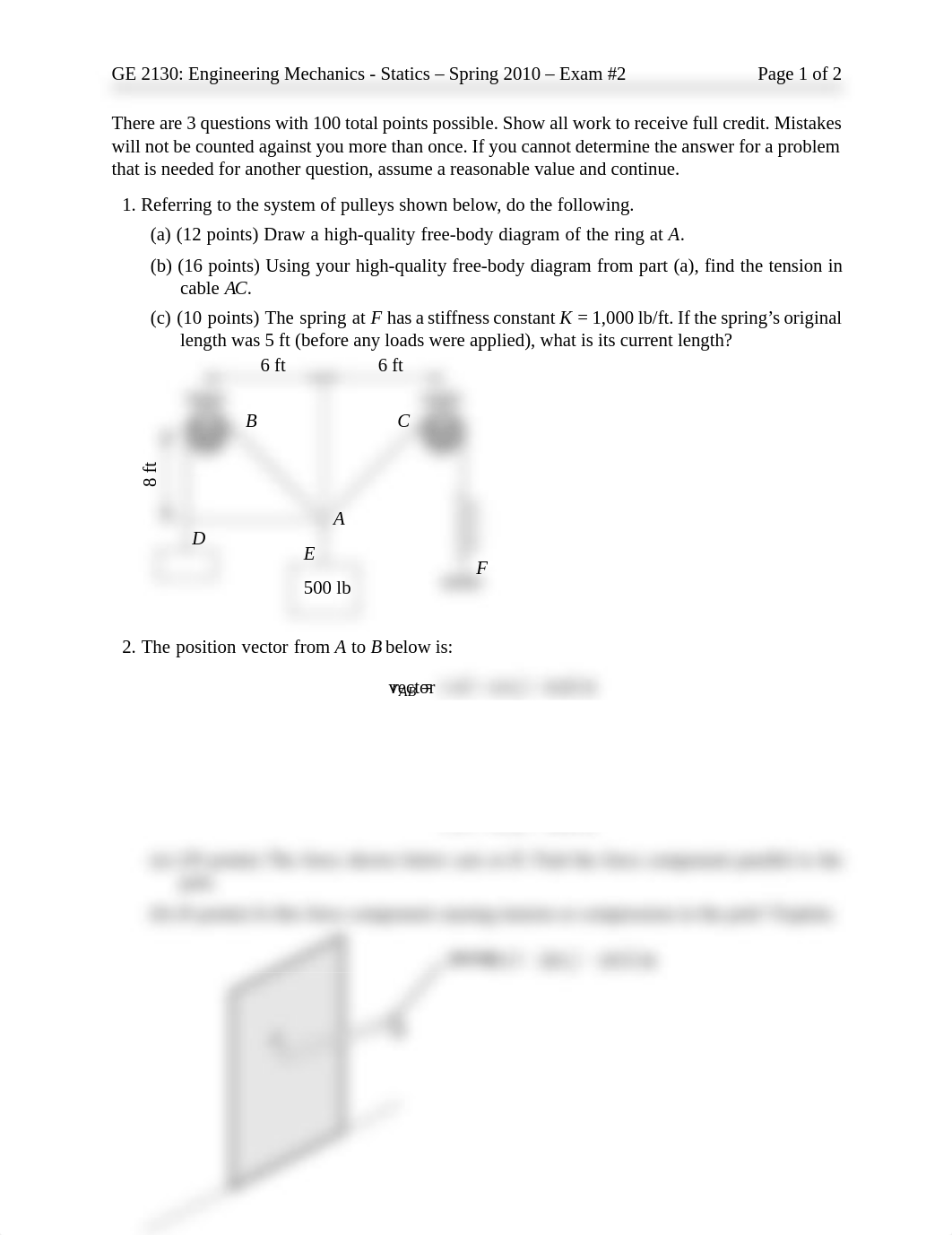 Exam Sample on Engineering Mechanics_dwbz14489ab_page1