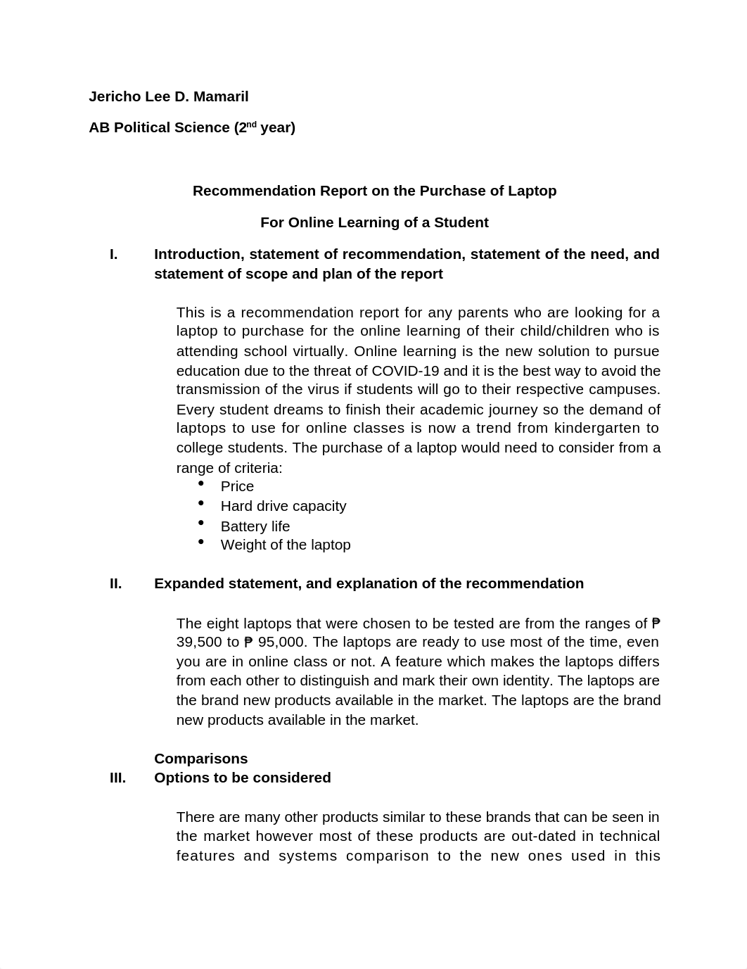 Recommendation Report on the Purchase of Laptop For Online Learning of a Student.docx_dwd7o1bipqy_page1