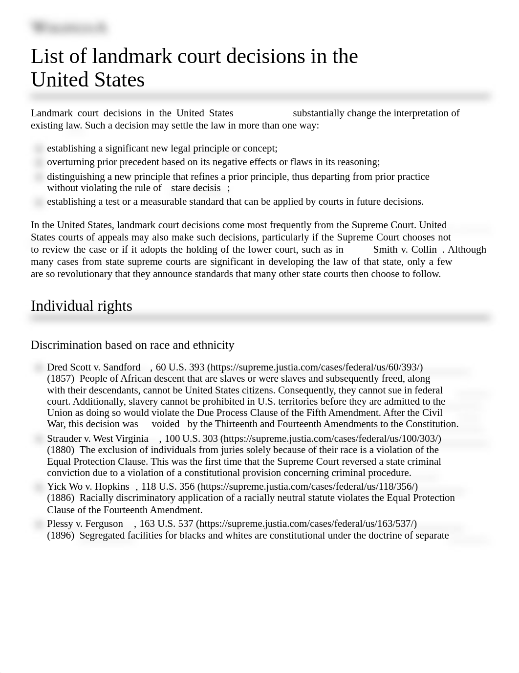 Comprehensive List of Landmark Court Decisions in the United States - Wikipedia.pdf_dwdnuunivm8_page1