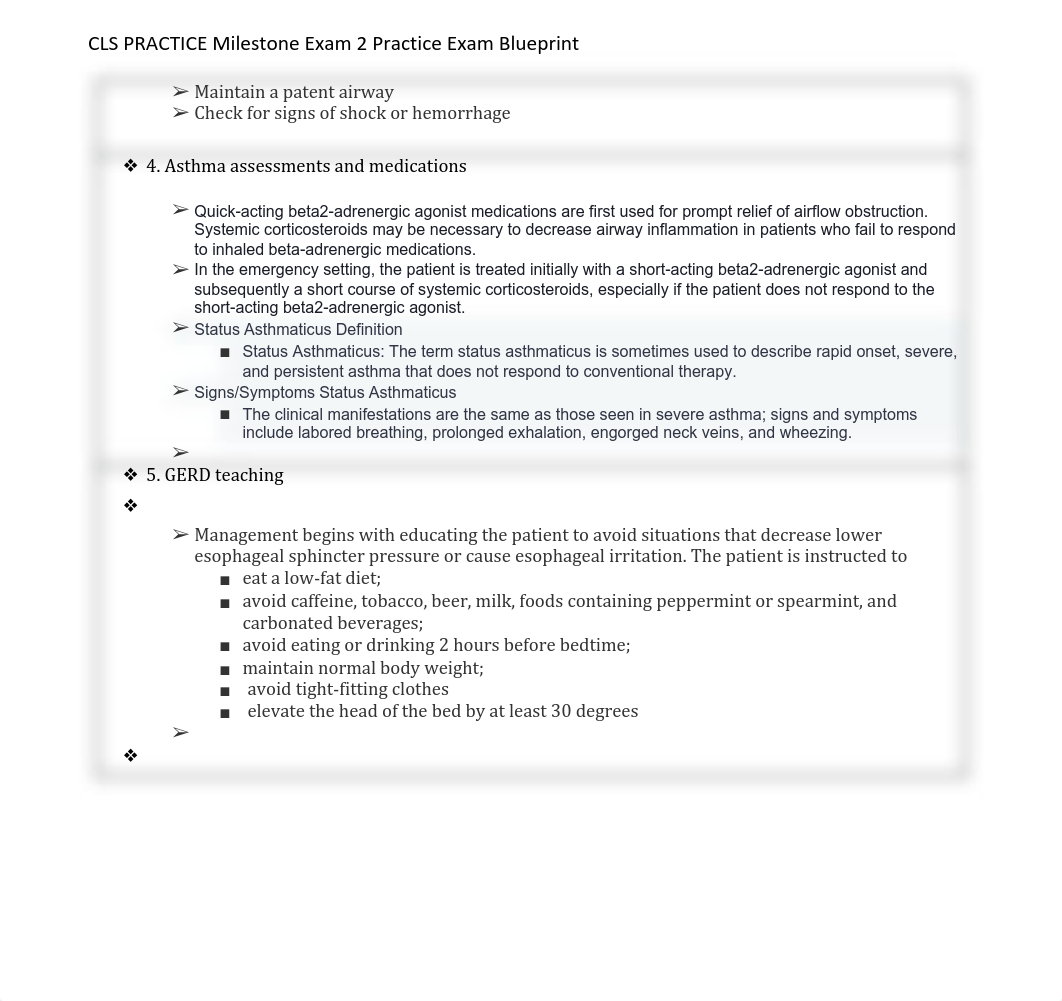 CLS PRACTICE Milestone Exam 2  Practice Exam Blueprint.pdf_dwdp5ns06f2_page2