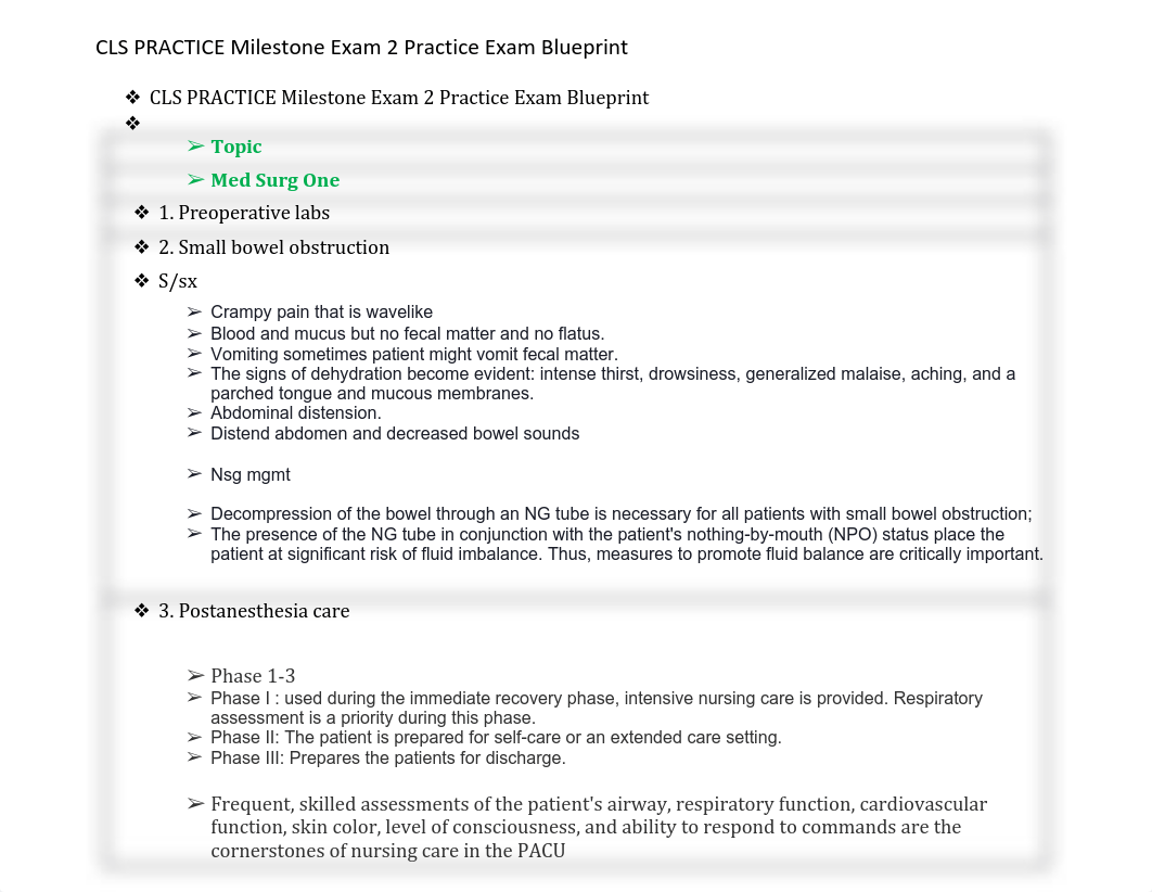 CLS PRACTICE Milestone Exam 2  Practice Exam Blueprint.pdf_dwdp5ns06f2_page1