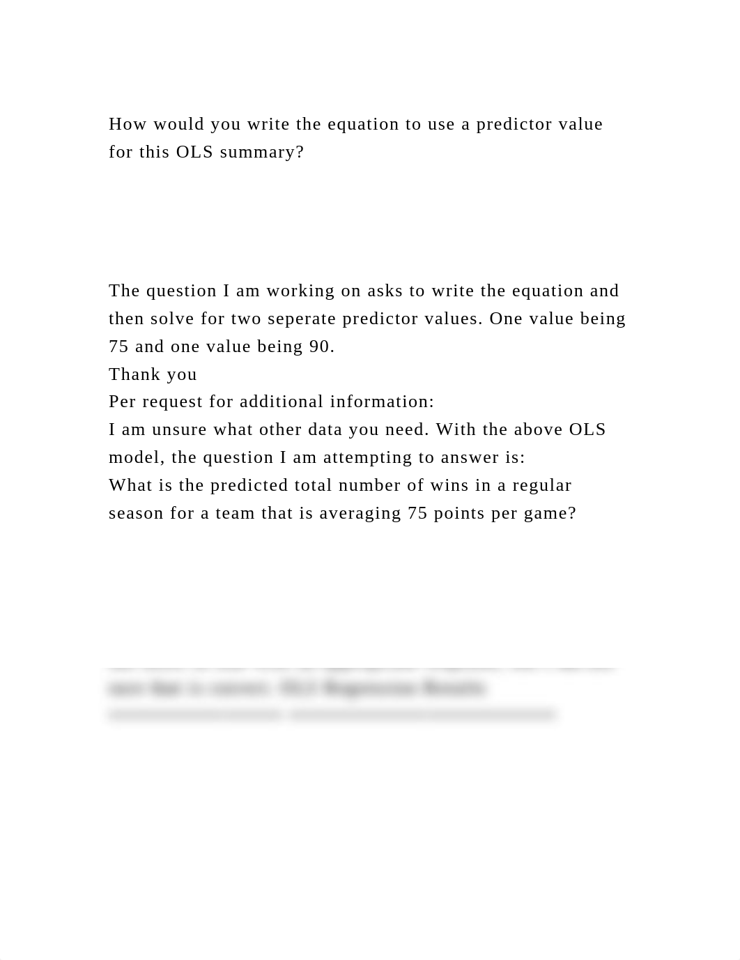 How would you write the equation to use a predictor value for this O.docx_dwdsulg9xet_page2