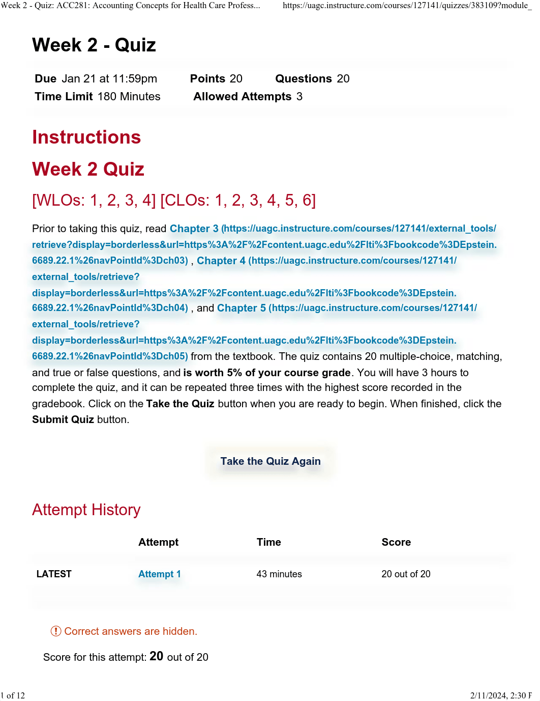 Week 2 - Quiz ACC281 Accounting Concepts for Health Care Professionals (HCH2402A).pdf_dwdxfxmw36d_page1