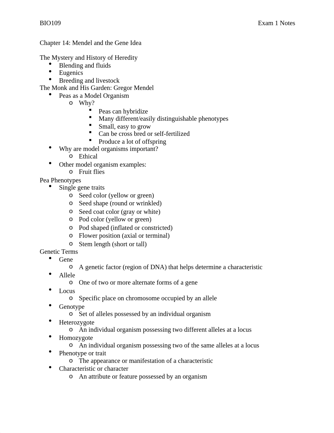 BIO109 Exam 1 Notes.docx_dwefjwljpam_page1