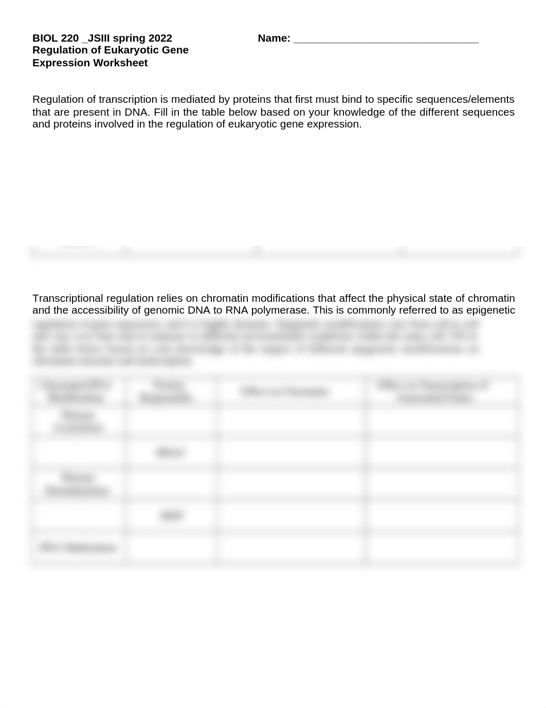 Regulation of Eukaryotic Transcription Worksheet_BIOL220.docx_dwenjsn0qwb_page1