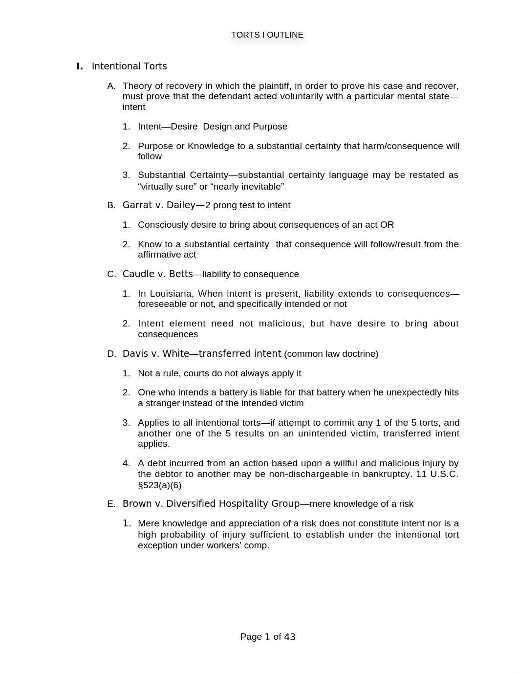 Torts I & II OUTLINE ---.doc_dweq8cvw6eb_page1