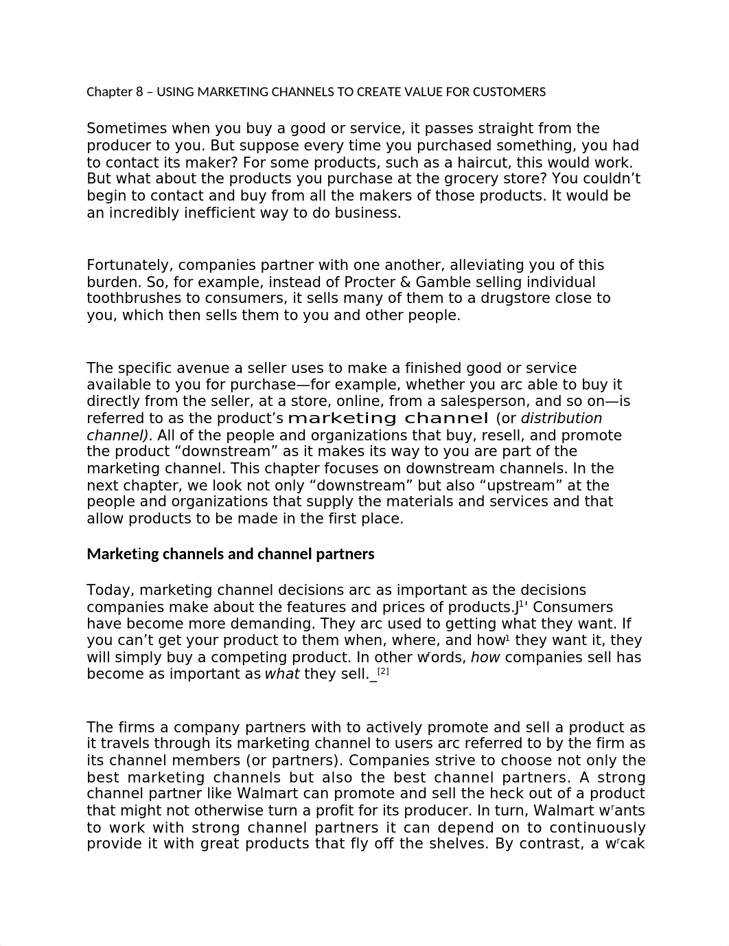 Chapter 8 - USING MARKETING CHANNELS TO CREATE VALUE FOR CUSTOMERS.docx_dweszu5a4vc_page1