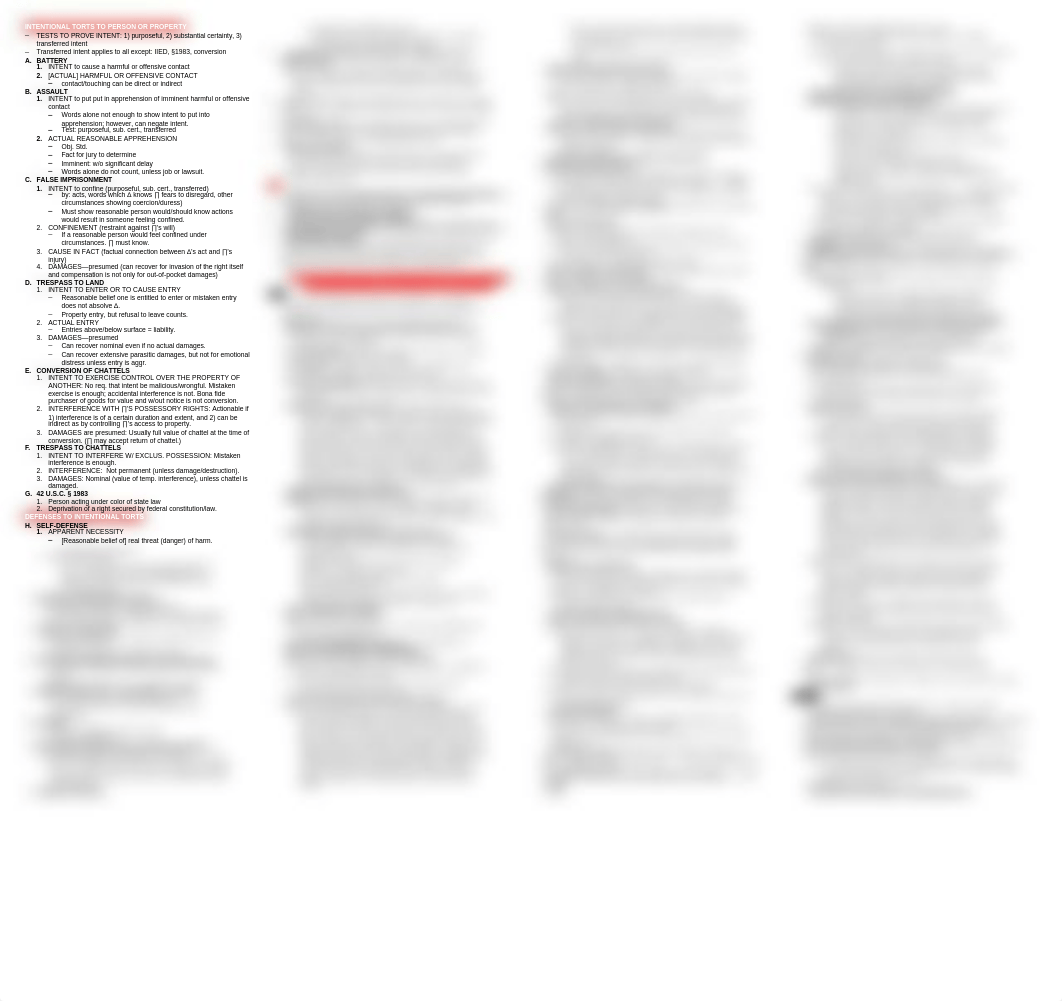 Torts One-Page Outline (Fall 2015)_dwezth71aec_page1