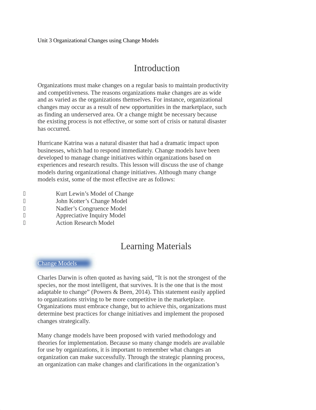 Unit 3 Organizational Changes using Change Models.docx_dwf1vr9qdsn_page1