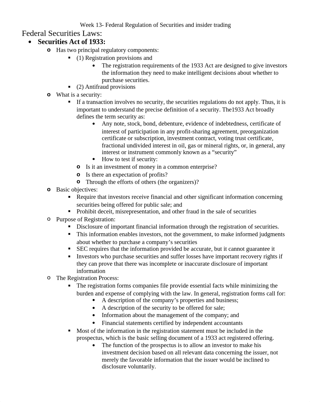 Week 13- Federal Regulations and insider trading.docx_dwf37ecwpc1_page1