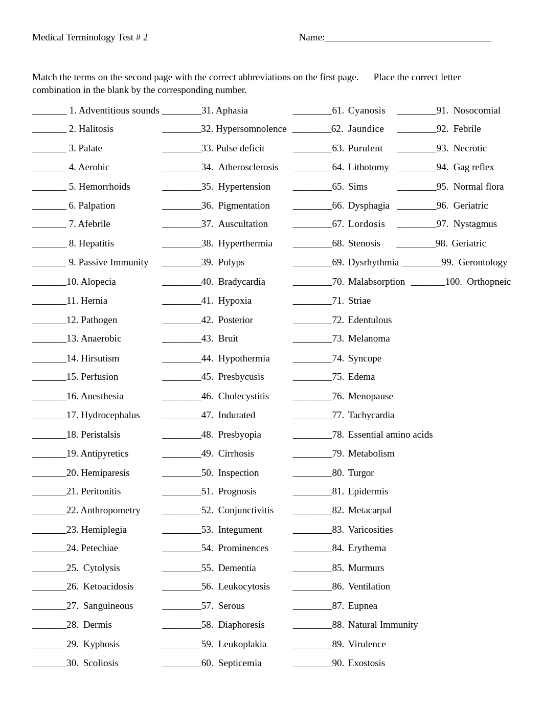 Medical Terminology Test #2_dwff3wrivov_page1