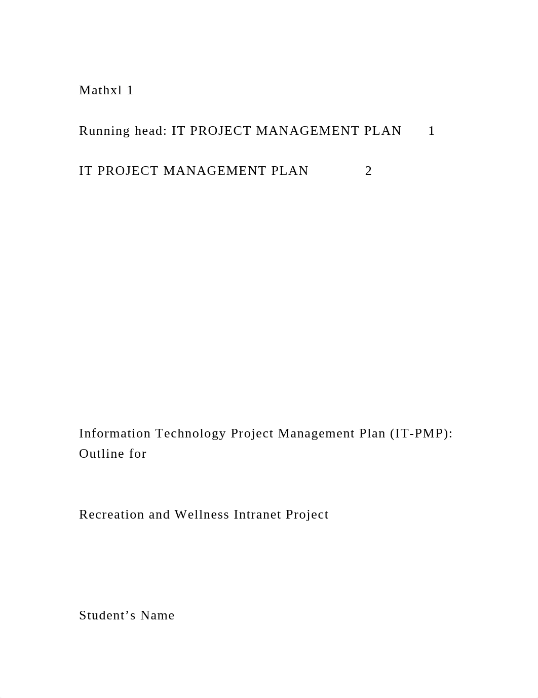 Mathxl 1Running head IT PROJECT MANAGEMENT PLAN1IT PROJECT.docx_dwfhsblqeh2_page1