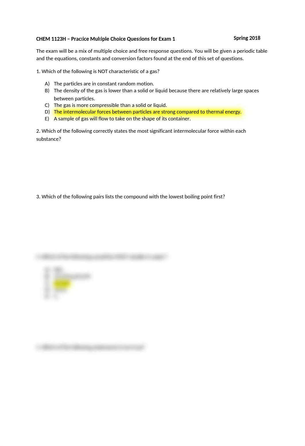 CHEM 1123H Multiple Choice Practice Questions Exam 1 Sp18.docx_dwfs077mtdi_page1