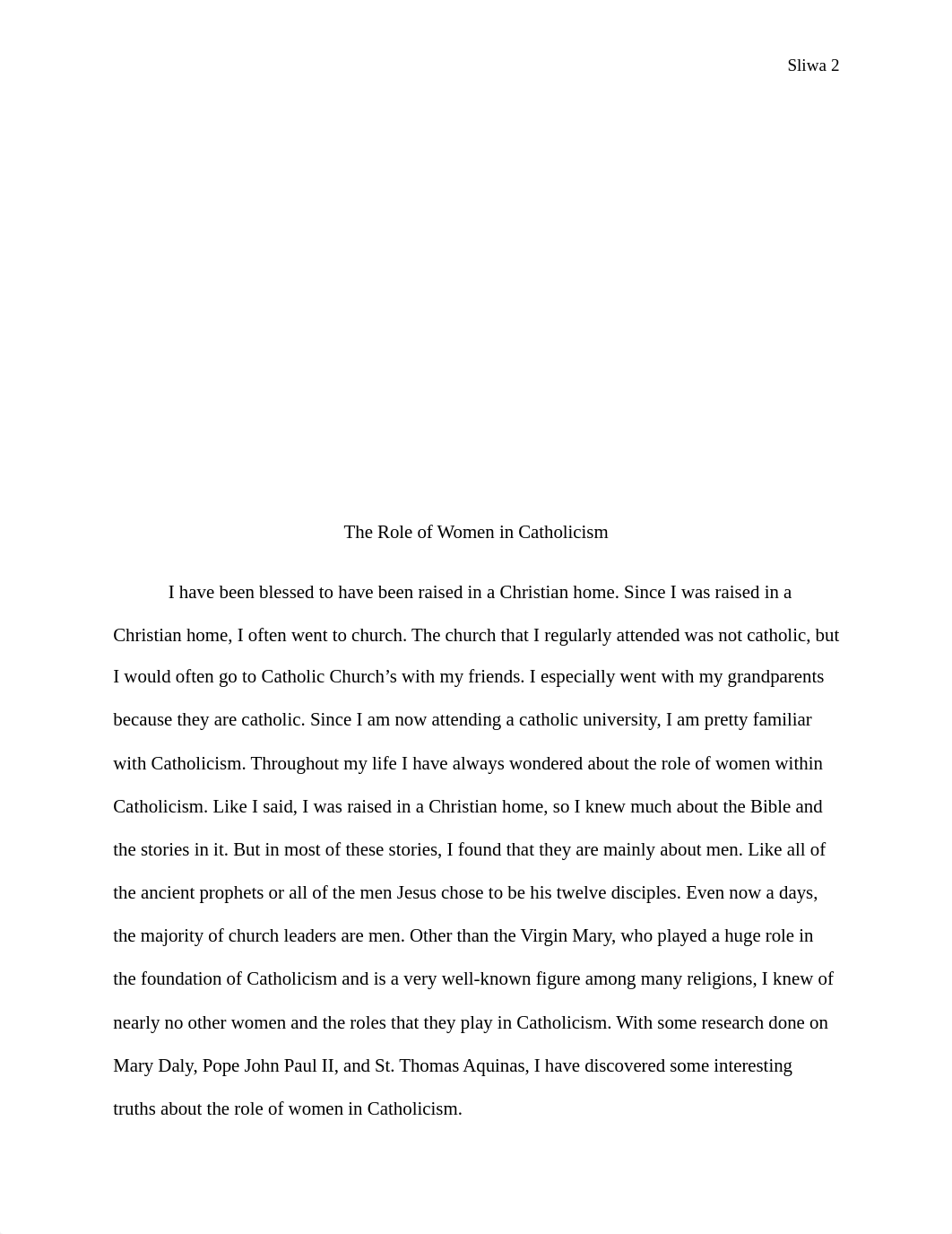 Paul Sliwa Final Paper (The role of Women in Catholicism)_dwfs28jp1g5_page2