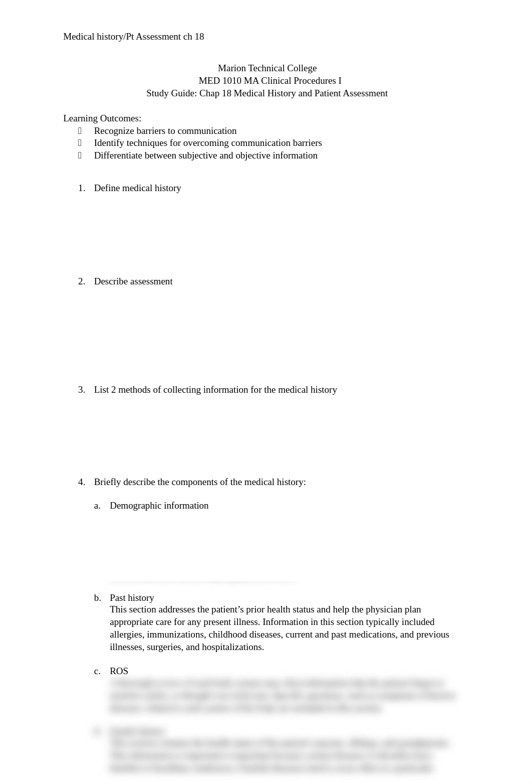 Ch 18 Medical History & Pt Assessment Kronenberger.docx_dwfw260l8gl_page1