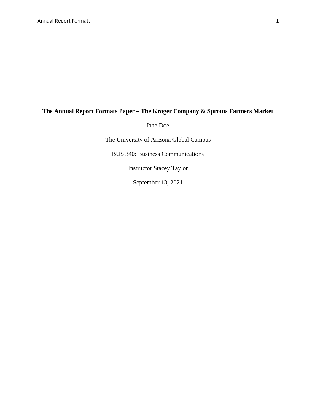 BUS 340 The Annual Report Formats Paper.docx_dwg9iyjq3z2_page1