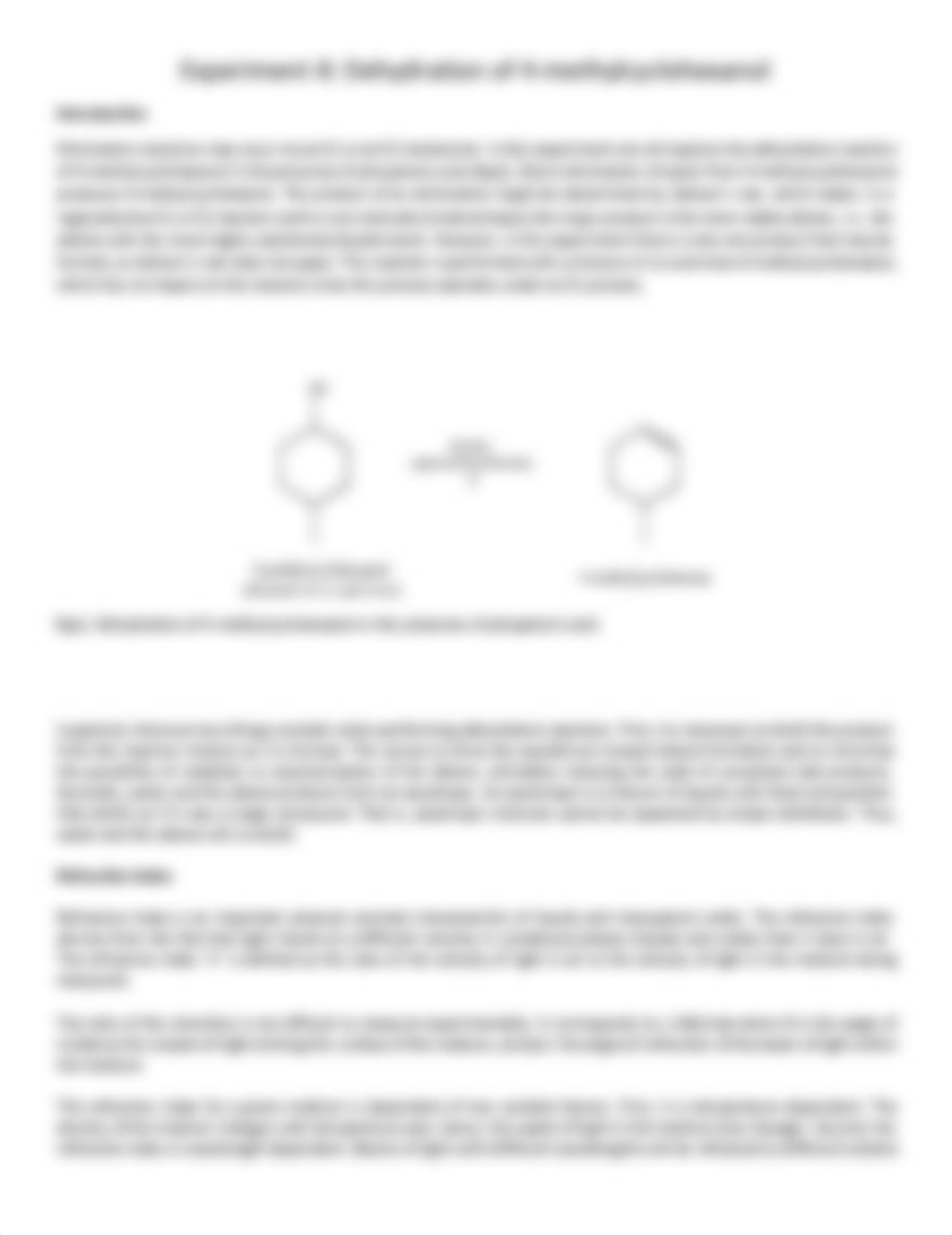 Dehydration of 4-methylcyclohexanol Experiment.pdf_dwgp7kcu25i_page1