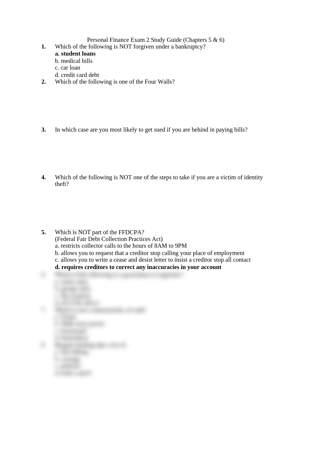 Personal Finance Exam 2 Study Guide (Chapters 5 & 6)_dwgx1xdybji_page1