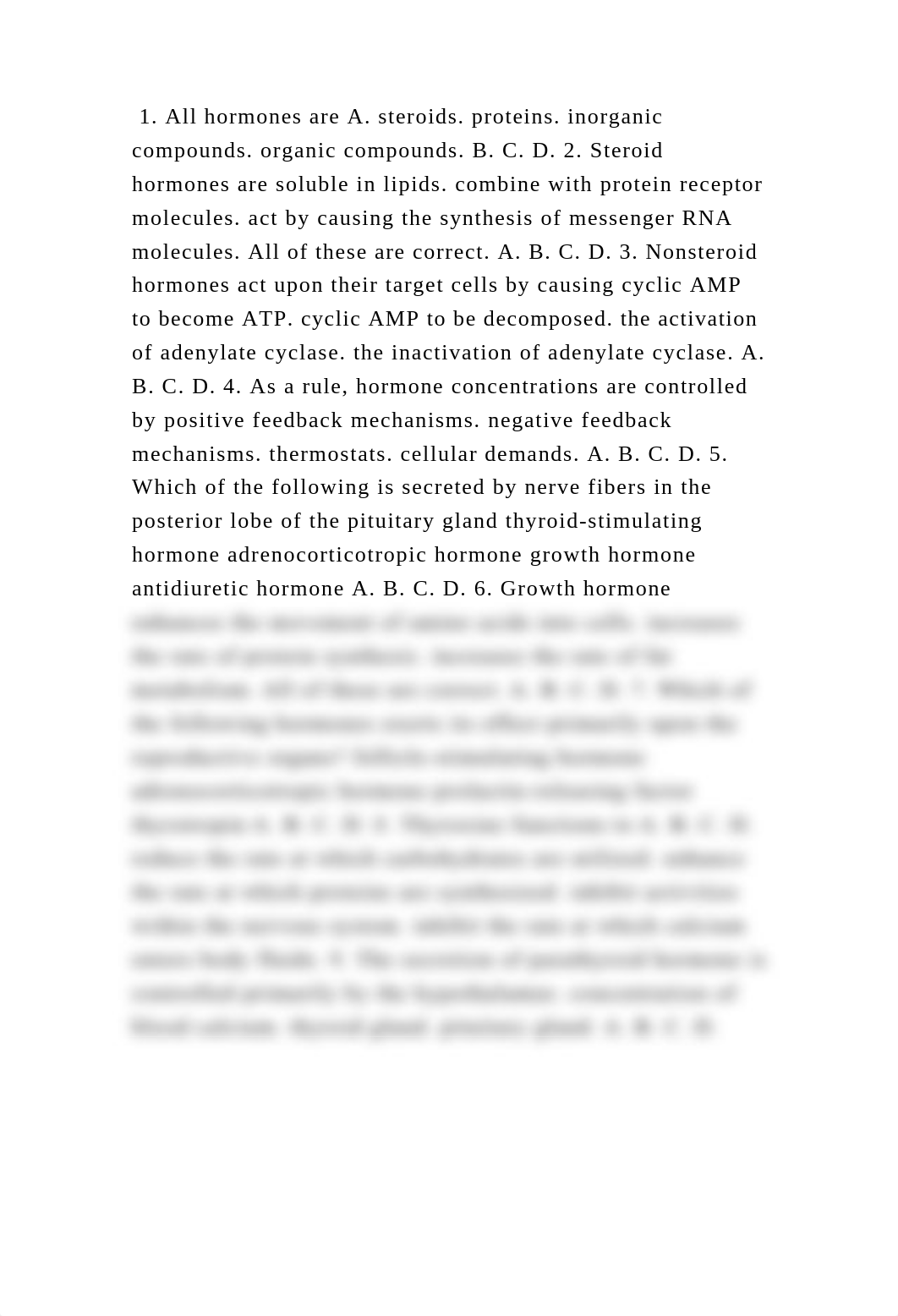 1. All hormones are A. steroids. proteins. inorganic compounds. organ.docx_dwhi9yih668_page2