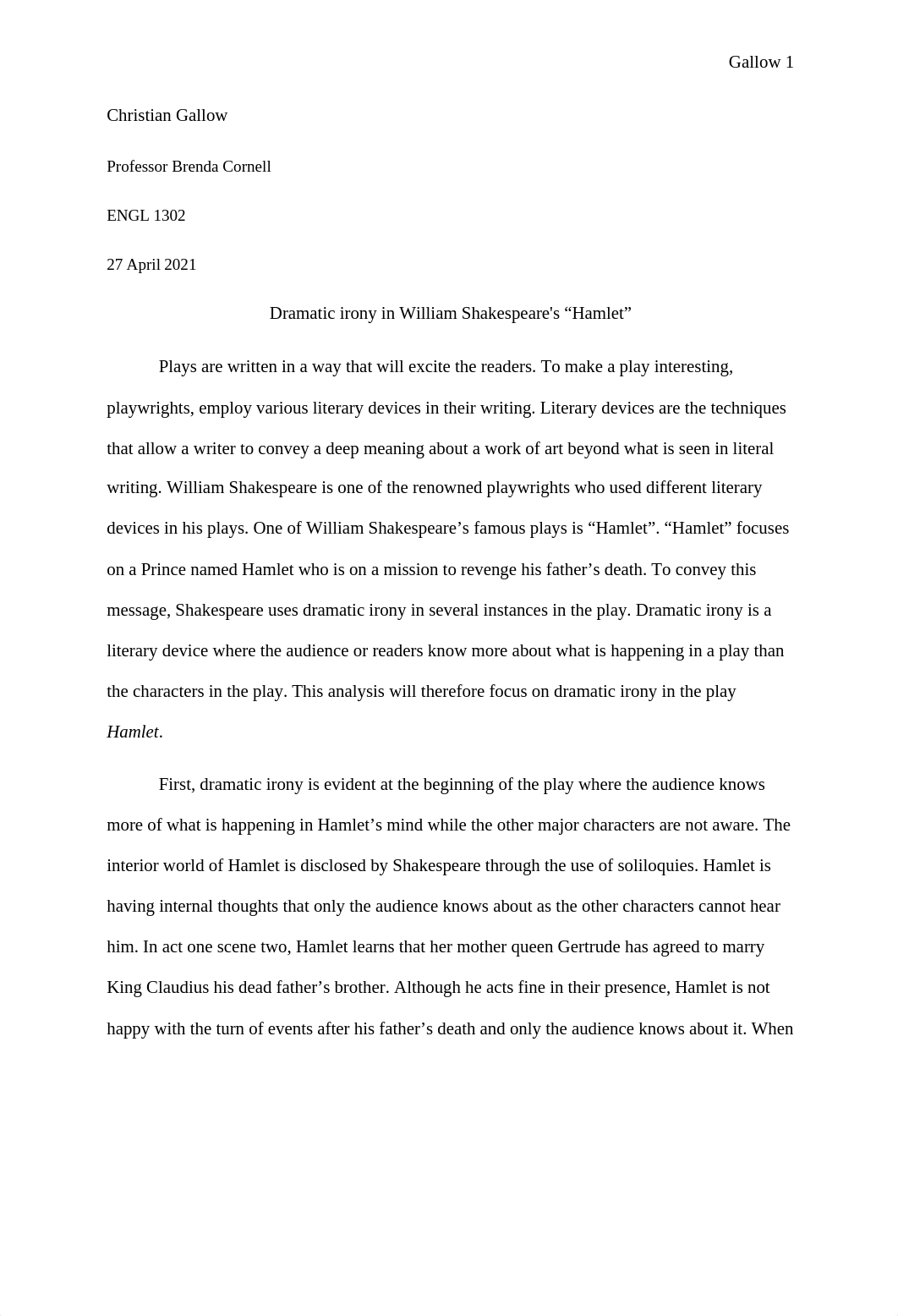 William Shakespeare Hamlet Final Essay.docx_dwhm36twhkj_page1