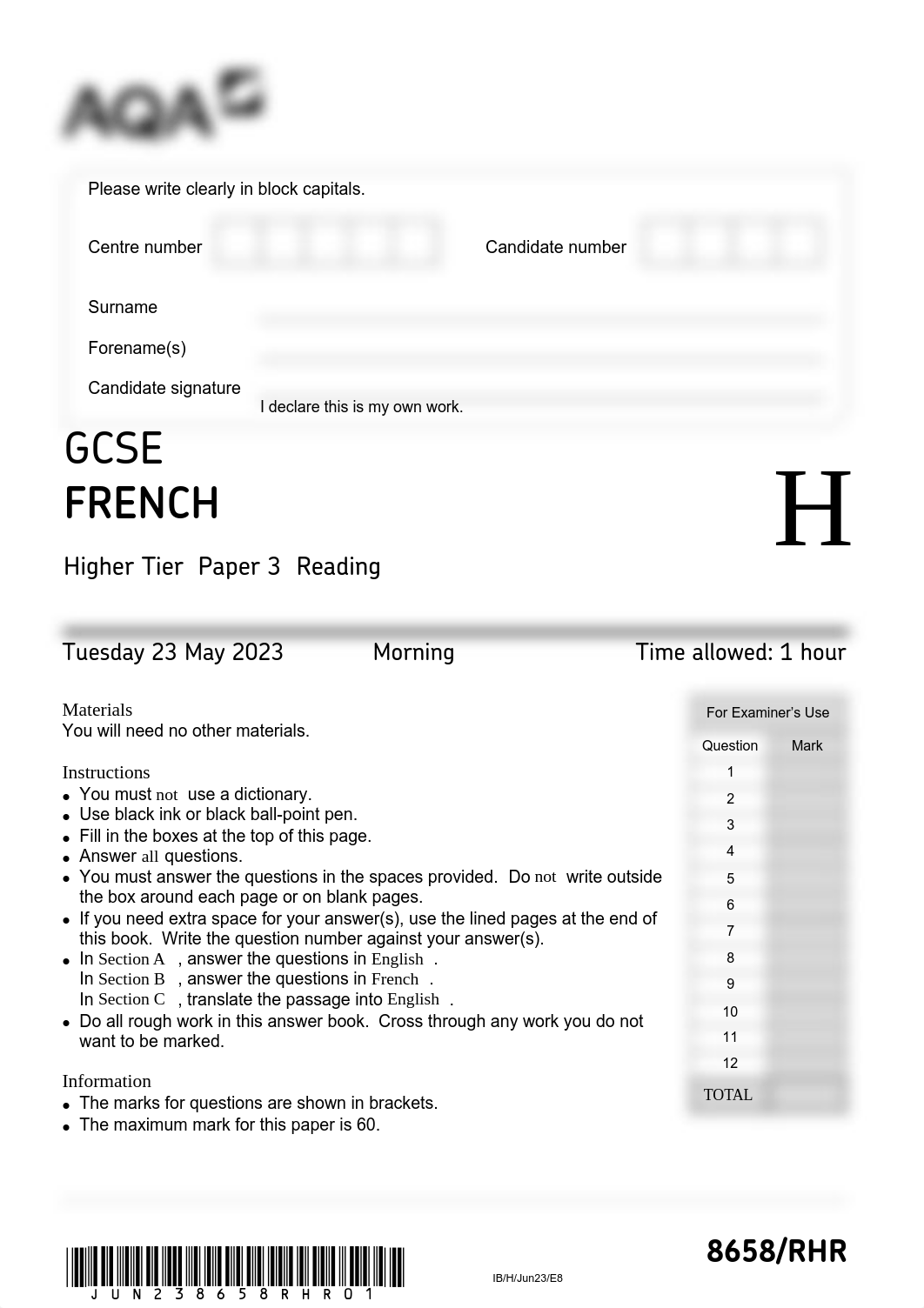 reading paper 3 higher French 2023.pdf_dwhnkuiizdh_page1